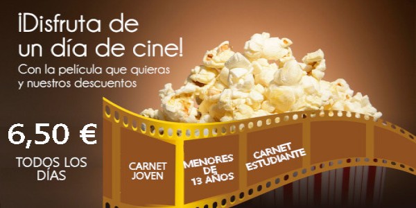 Promoción Menores de 13 años, estudiantes y jubilados a 6,50€ en Cristal Cines de Lugo