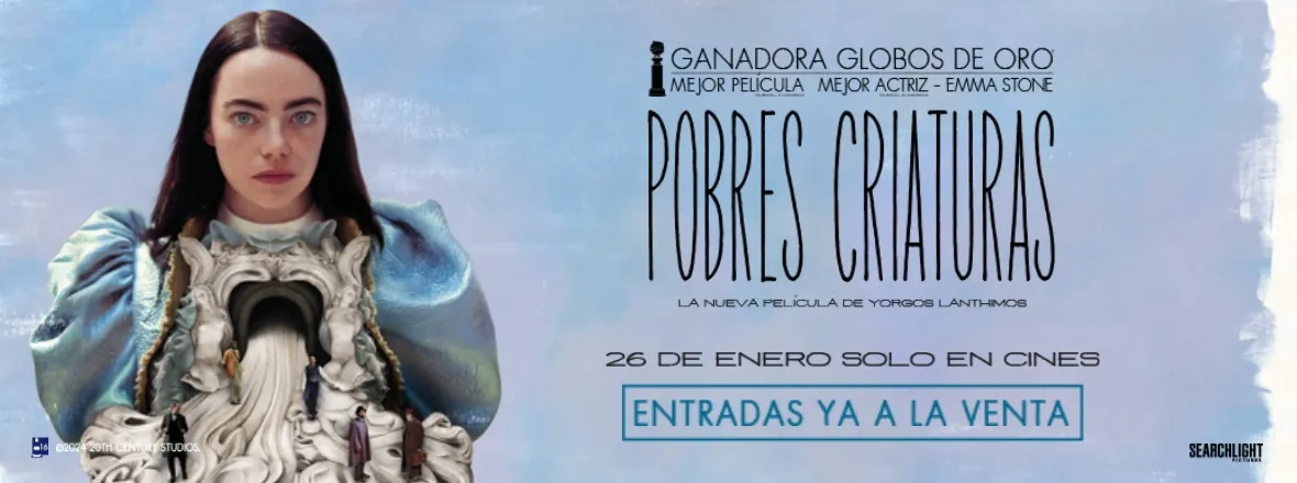 Película destacada Pobres criaturas en Cristal Cines de Lugo