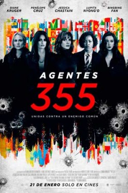 Película Agentes 355 hoy en cartelera en Cines Cristal de Lugo